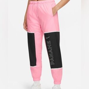 Women's Pink and Black Jogger Pants
